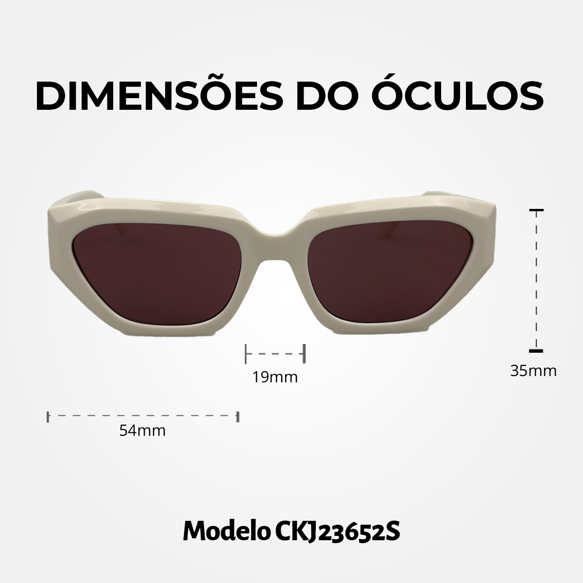 Óculos de Sol Calvin Klein jeans 23652S White