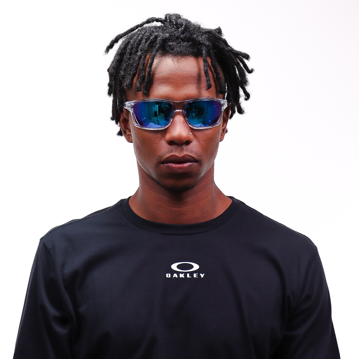 Óculos Oakley Gibston XL Clear Prizm Sapphire Polarizado