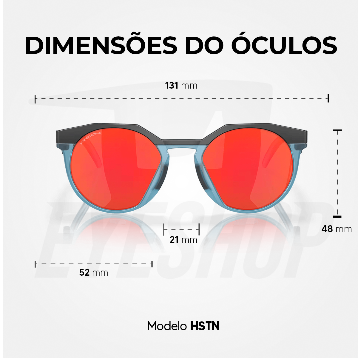 Óculos de Sol Oakley Hstn Matte Black Prizm Ruby Bio Matter