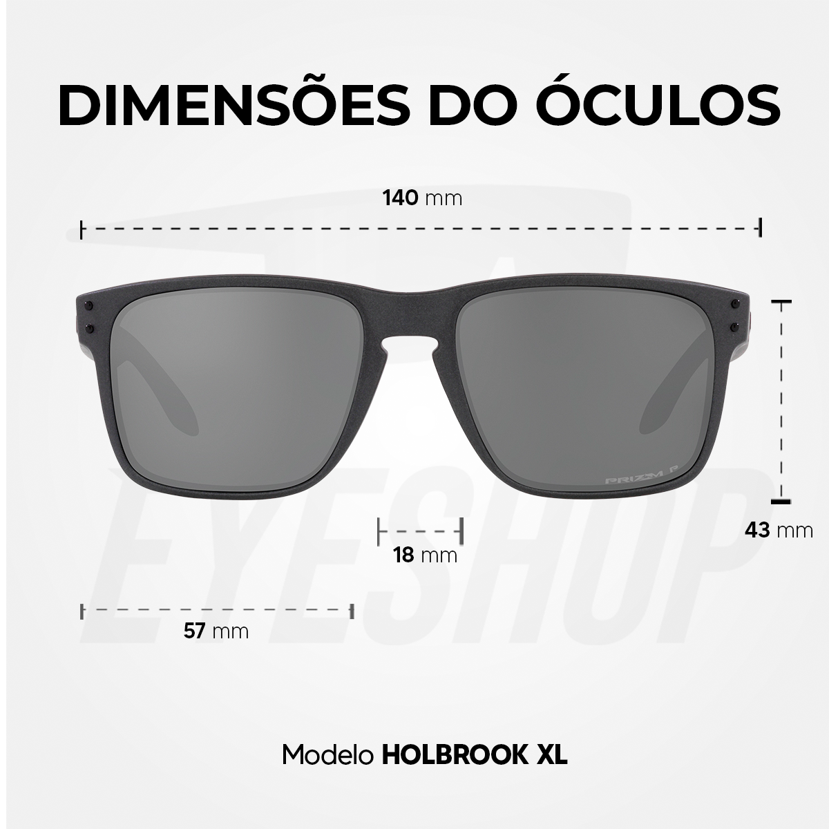 Óculos de Sol Oakley Holbrook XL Steel Prizm Black Polarized