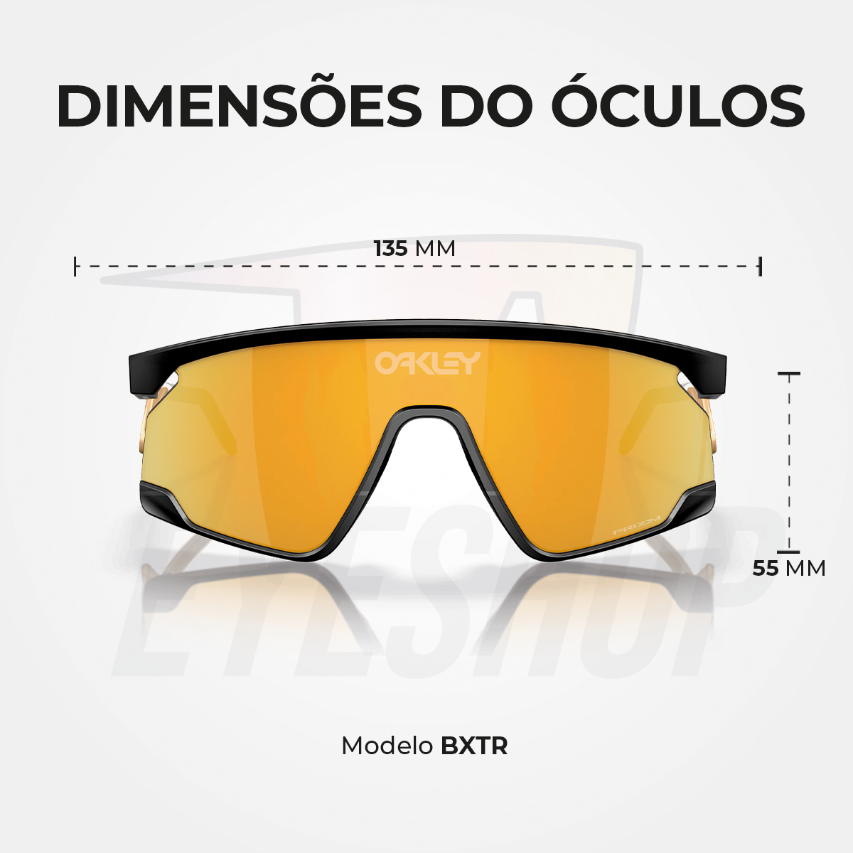 Óculos de Sol Oakley BXTR Metal Matte Black Prizm 24K