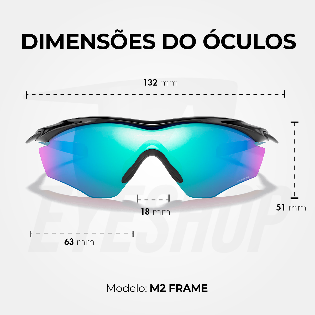 Óculos Oakley M2 Frame XL Polisehd Black Prizm Sapphire