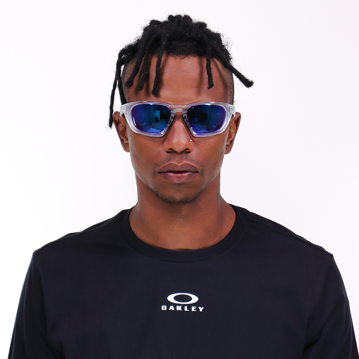 Óculos de Sol Oakley Lateralis Matte Clear Prizm Sapphire