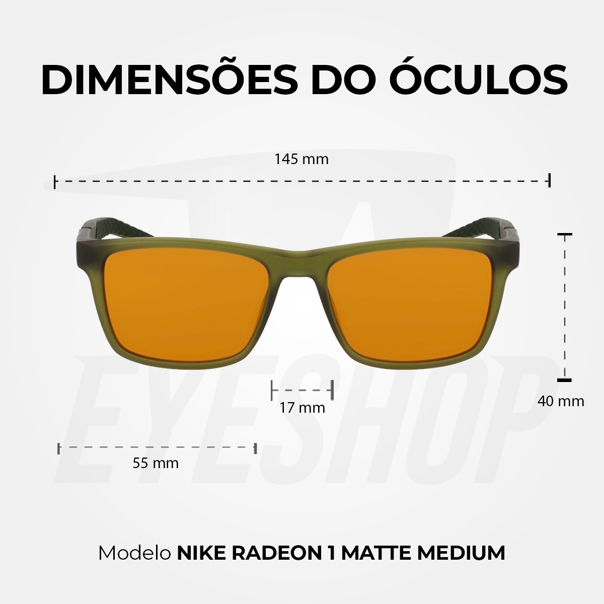 Óculos de Sol Nike Radeon 1 FV2403 Matte Medium Olive/Bronze Mirror