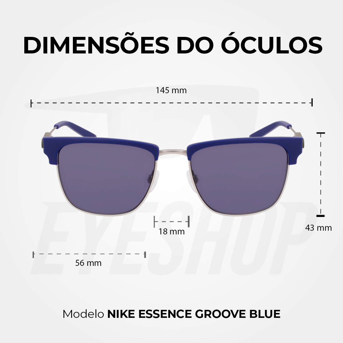 Óculos de Sol Nike Essence Groove IF1092X Matte Blue Void / Blue