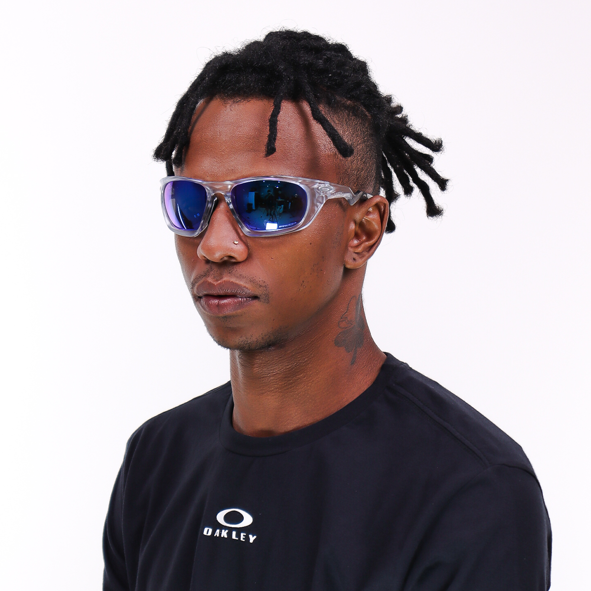 Óculos de Sol Oakley Lateralis Matte Clear Prizm Sapphire