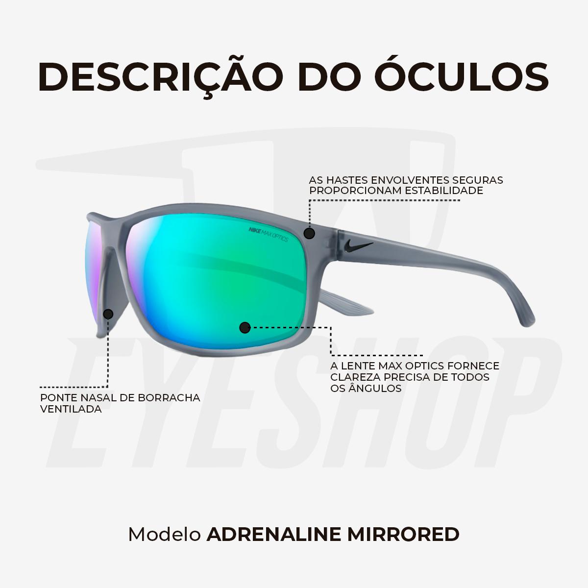 Óculos de Sol Nike Adrenaline EV1113 Matte Grey Grey Green