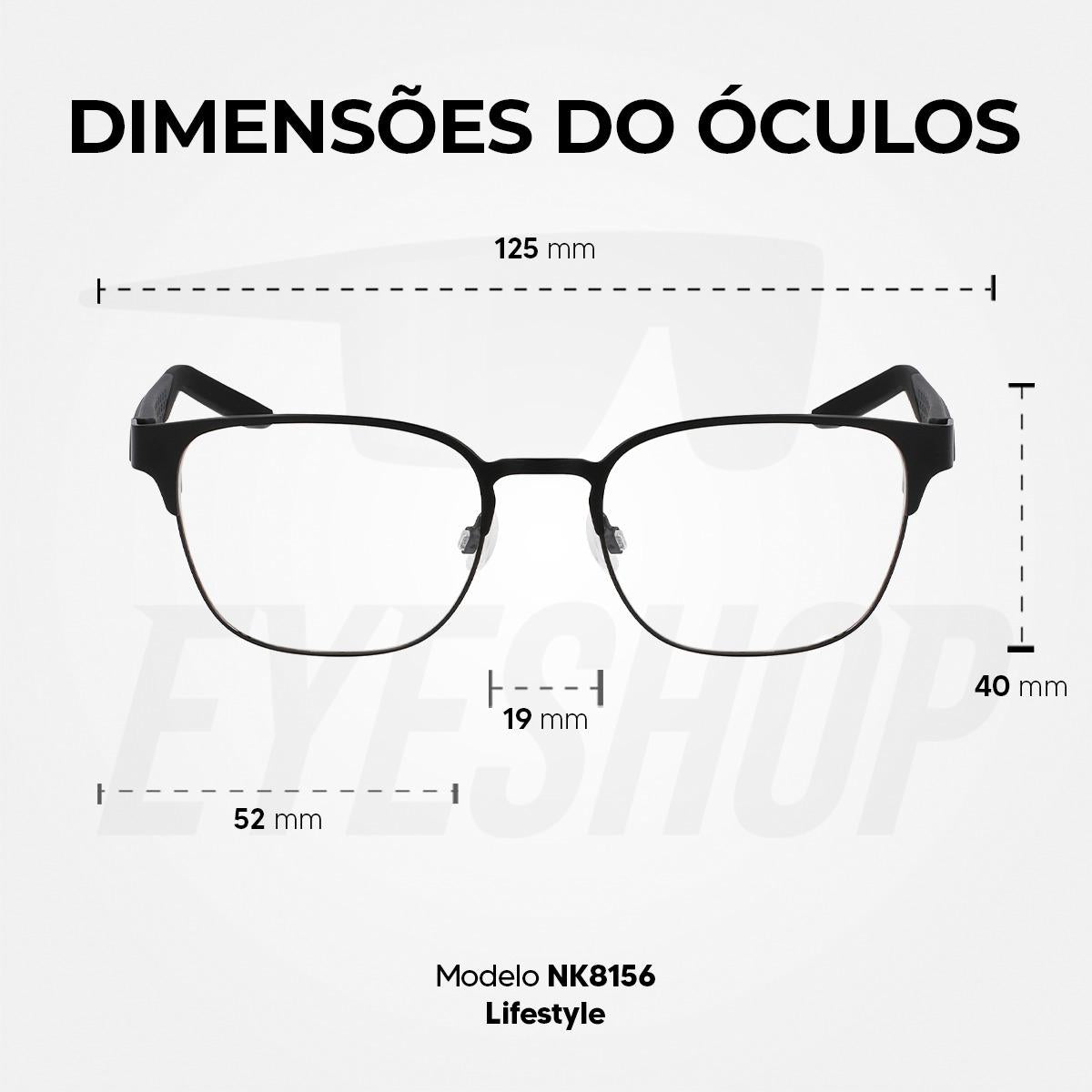 Óculos de Grau Nike 8156 Black