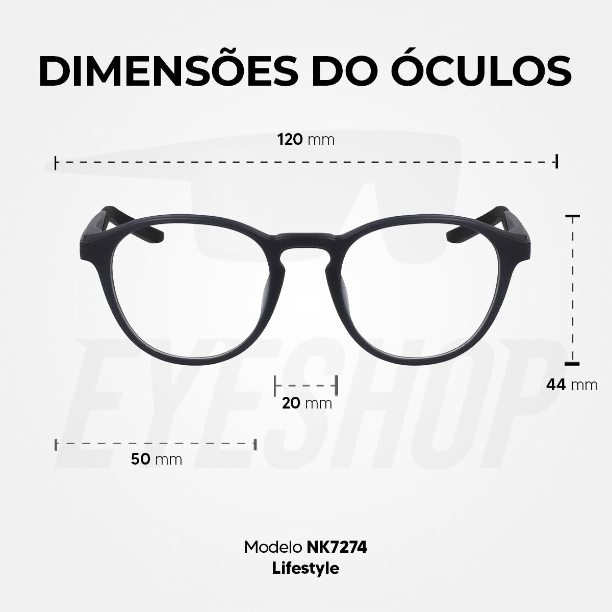 Óculos de Grau Nike 7274 Black