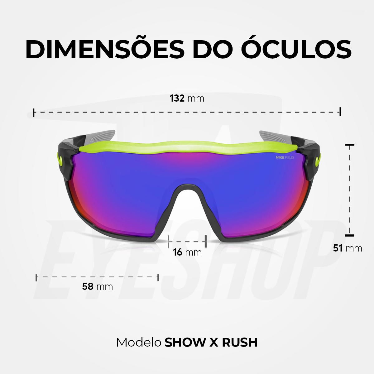 Óculos de Sol Nike Show X Rush DZ7369 Matte Black Field Tint