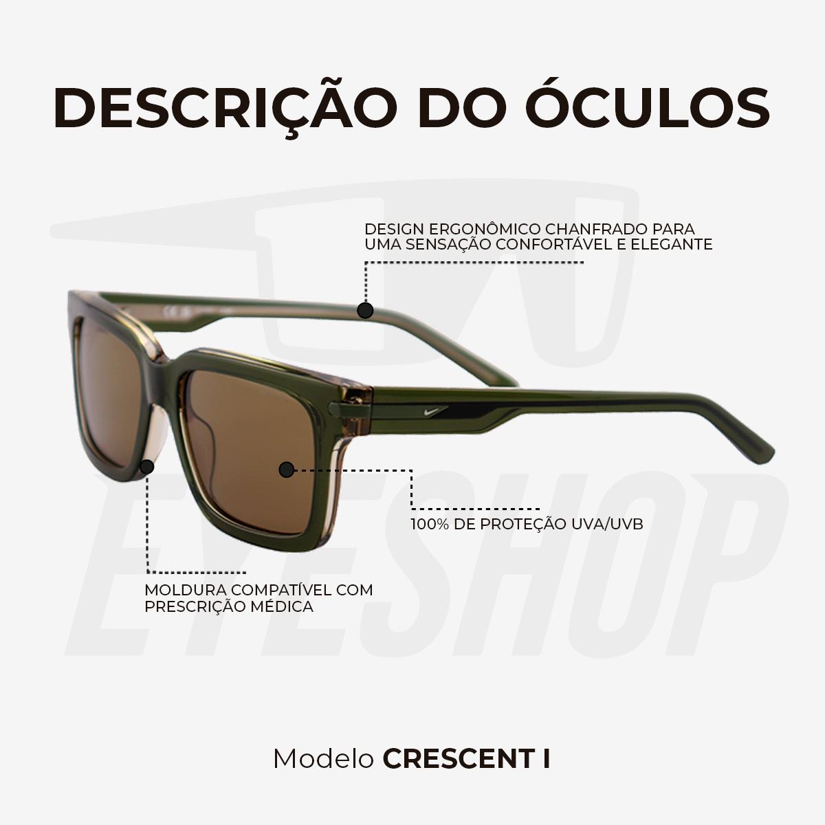 Óculos de Sol Nike Crescent I EV 24017 Medium Olive Green