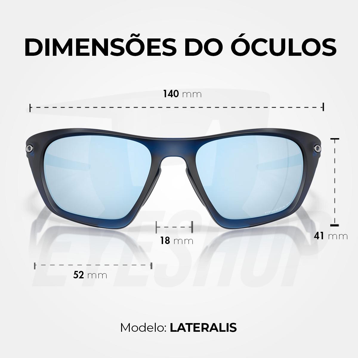 Óculos de Sol Oakley Lateralis Tranparent Blue Polarizado