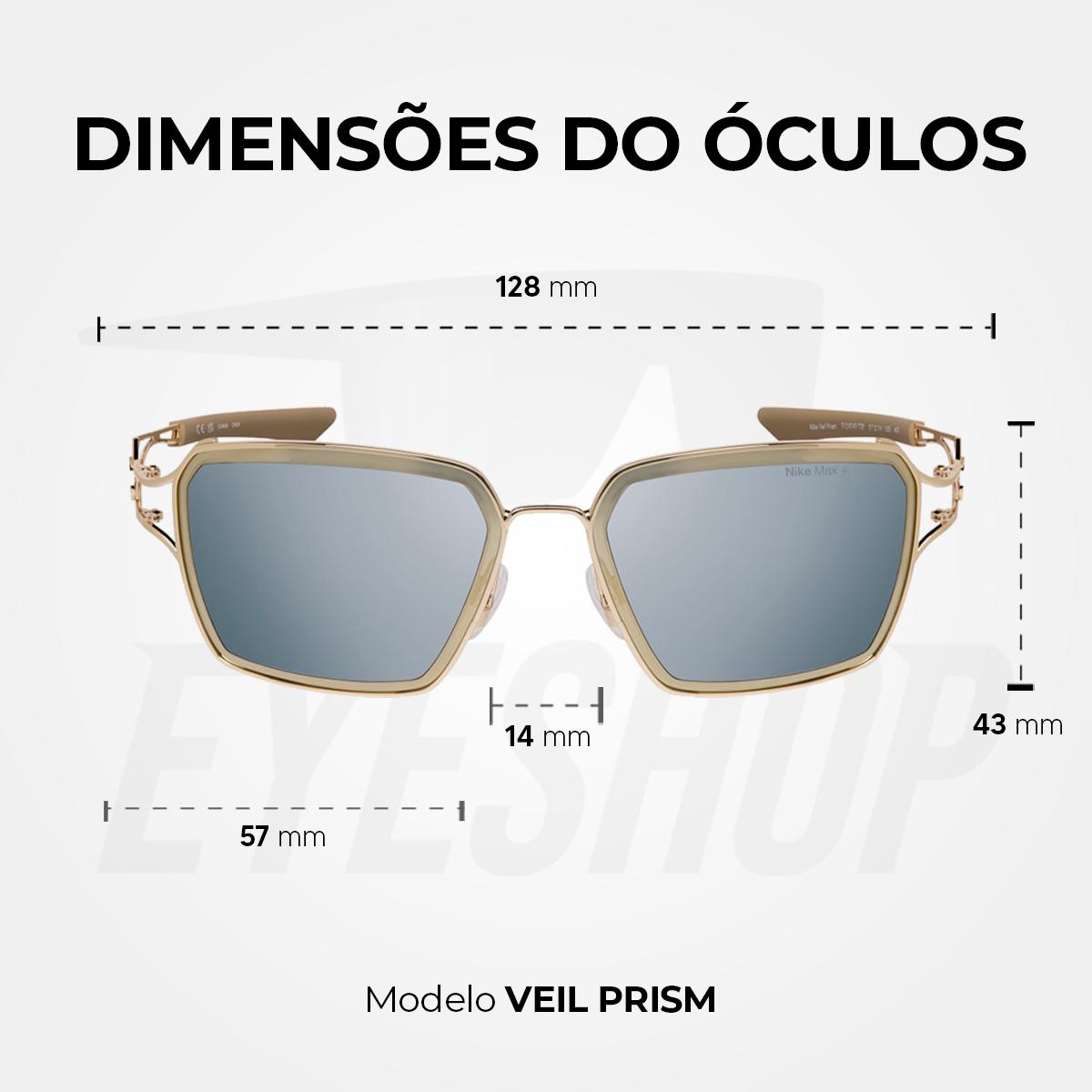 Óculos de Sol Nike Veil Prism EV24049 Gold Silver Mirror