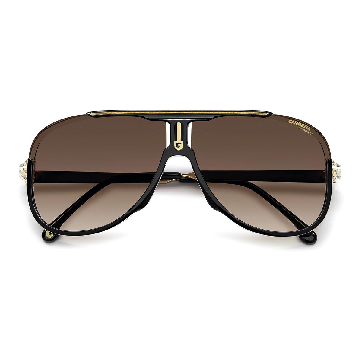 Óculos de Sol Carrera 1059S Black Gold Brown Shaded Gradient