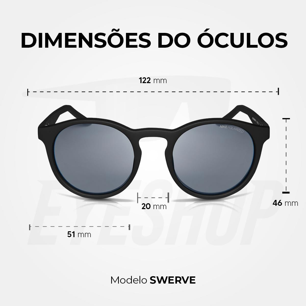 Óculos de Sol Nike Swerve FD1850 Matte Black Polarizado