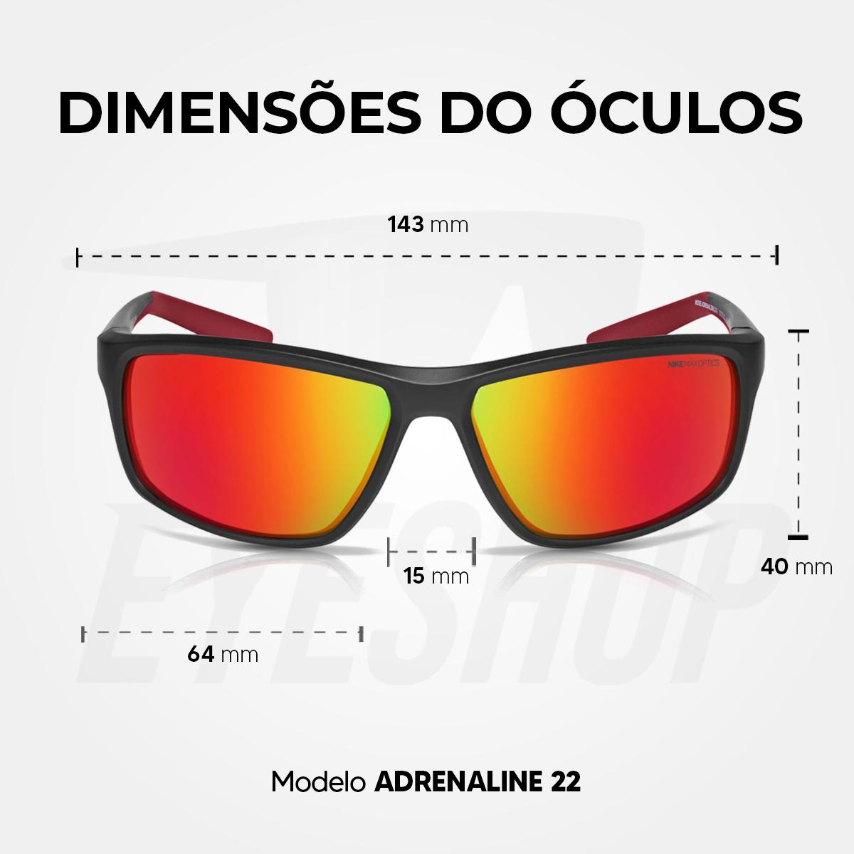Óculos de Sol Nike Adrenaline 22 DV2155 Matte Black Red Mirror