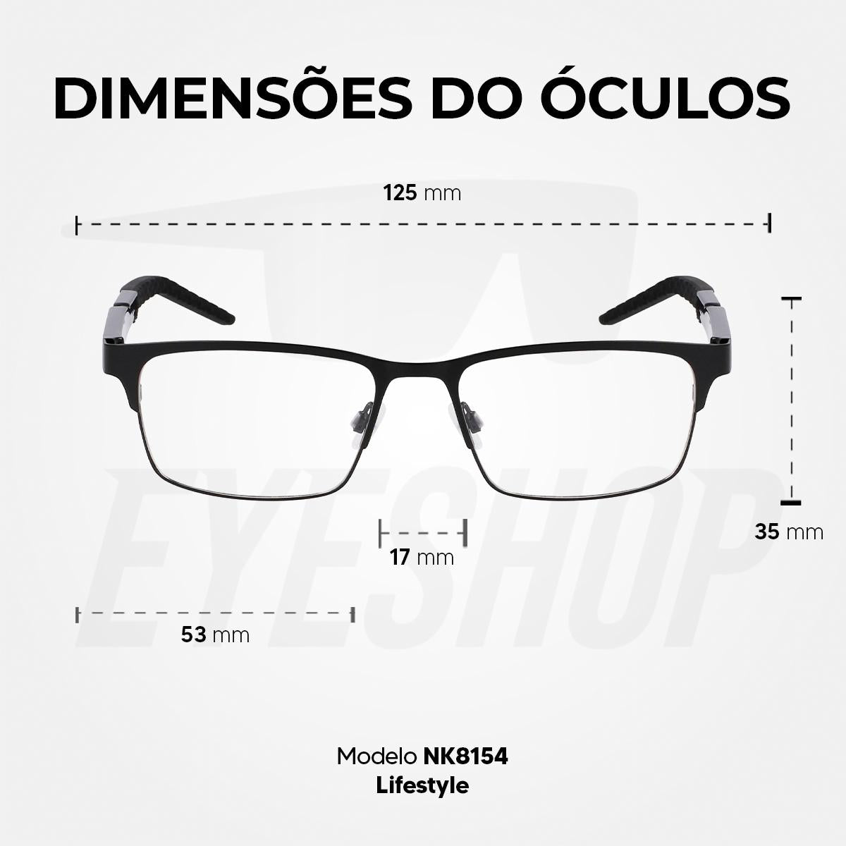 Óculos de Grau Nike 8154 Black
