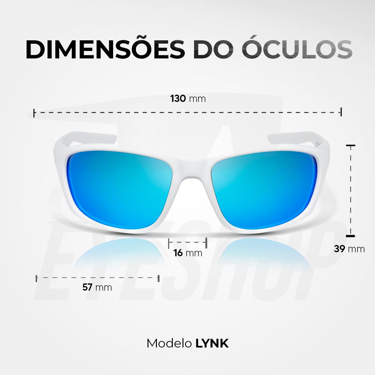 Óculos de Sol Nike Lynk FD1817 White Blue Mirror