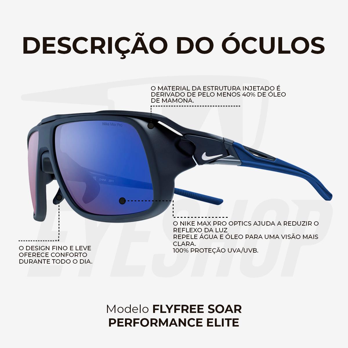 Óculos Sol Nike Flyfree Soar EV24002 Navy Blue Road Blue