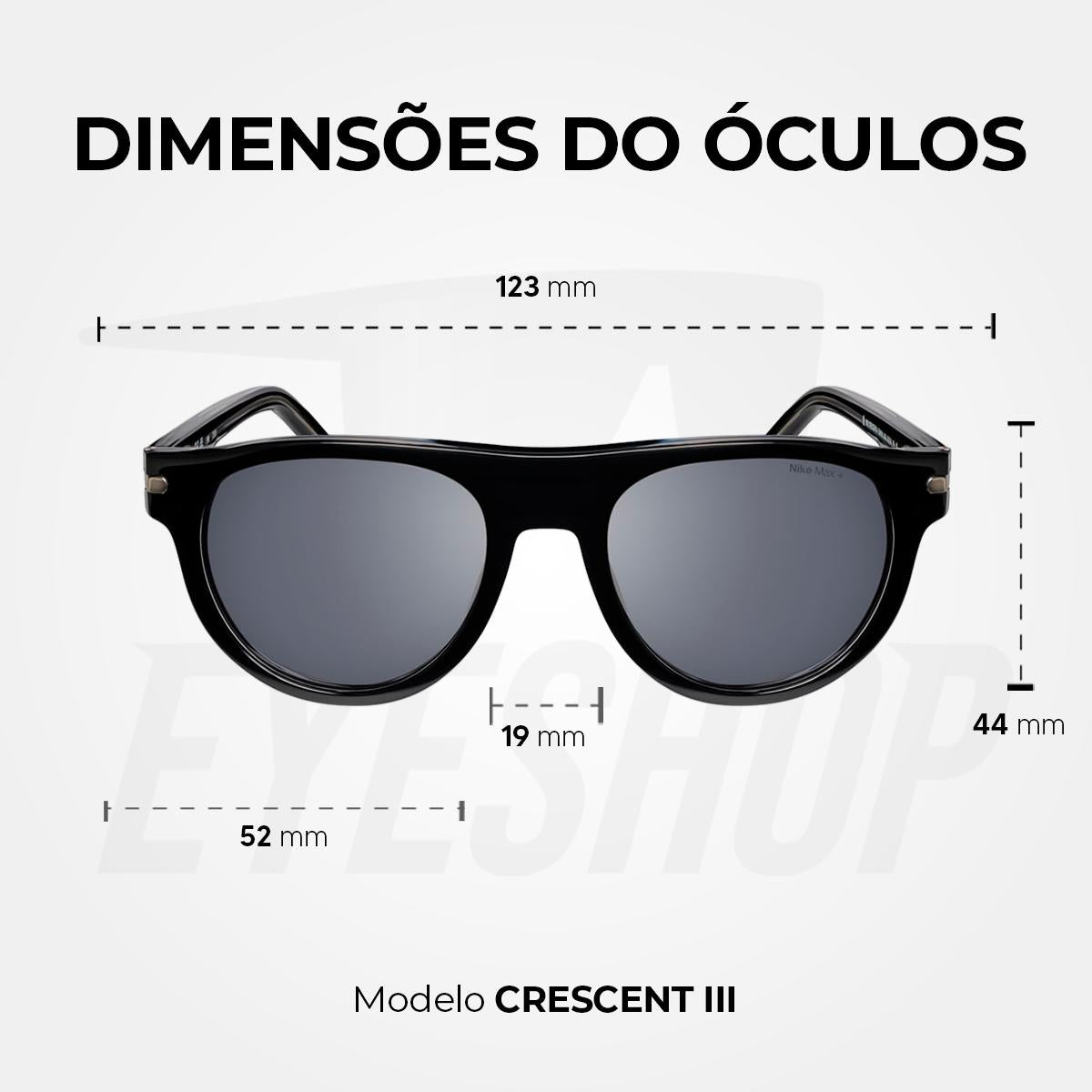 Óculos de Sol Nike Crescent III EV24019 Black Dark Gray
