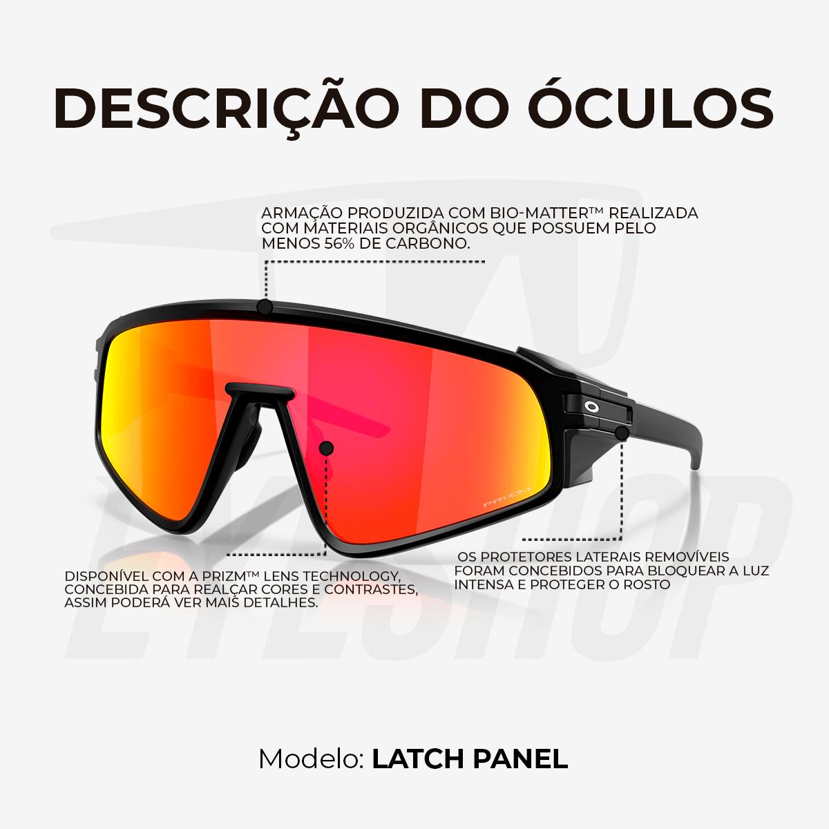 Óculos de Sol Oakley Latch Panel Matte Black Prizm Ruby