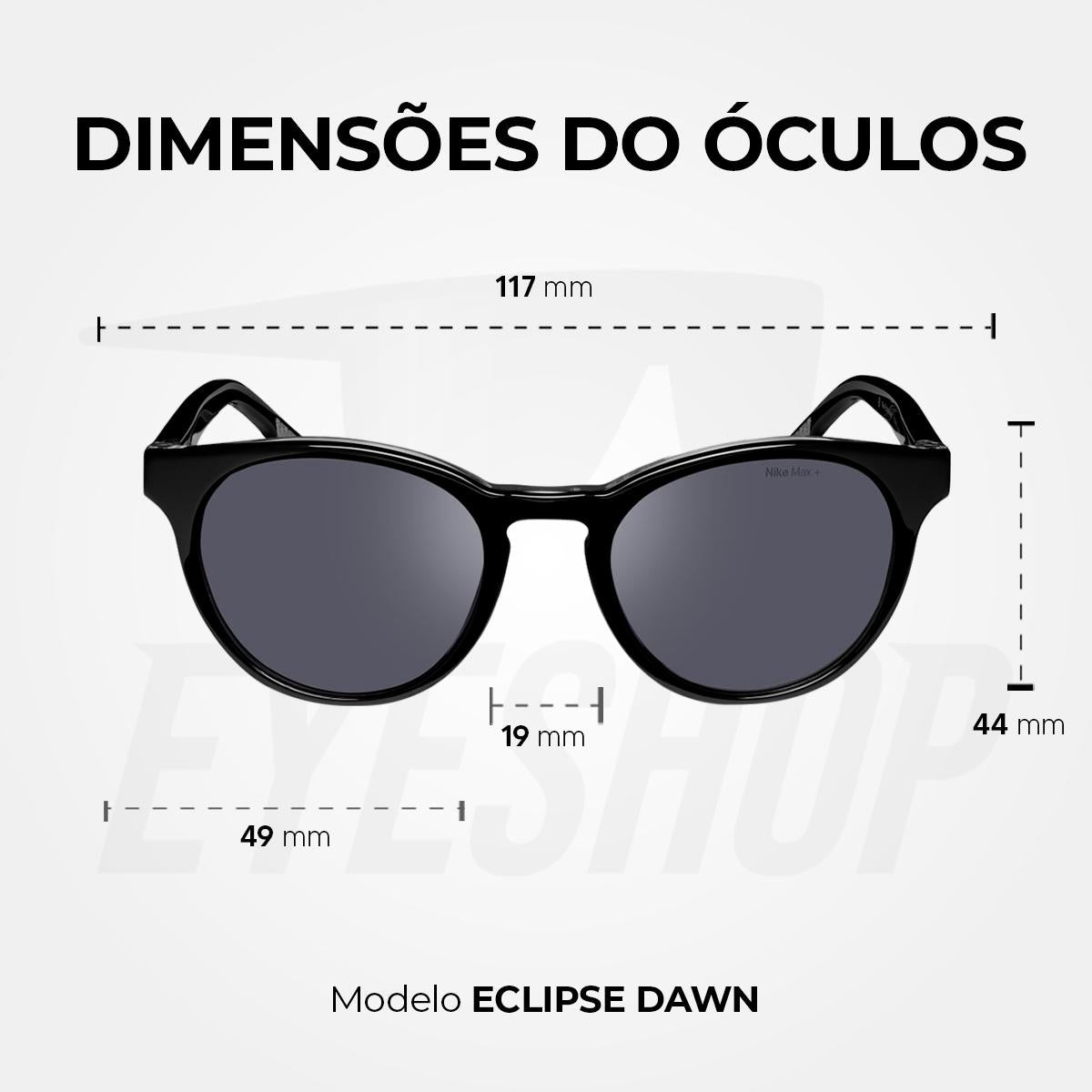 Óculos de Sol Nike Eclipse Dawn EV2046 Black Dark Grey