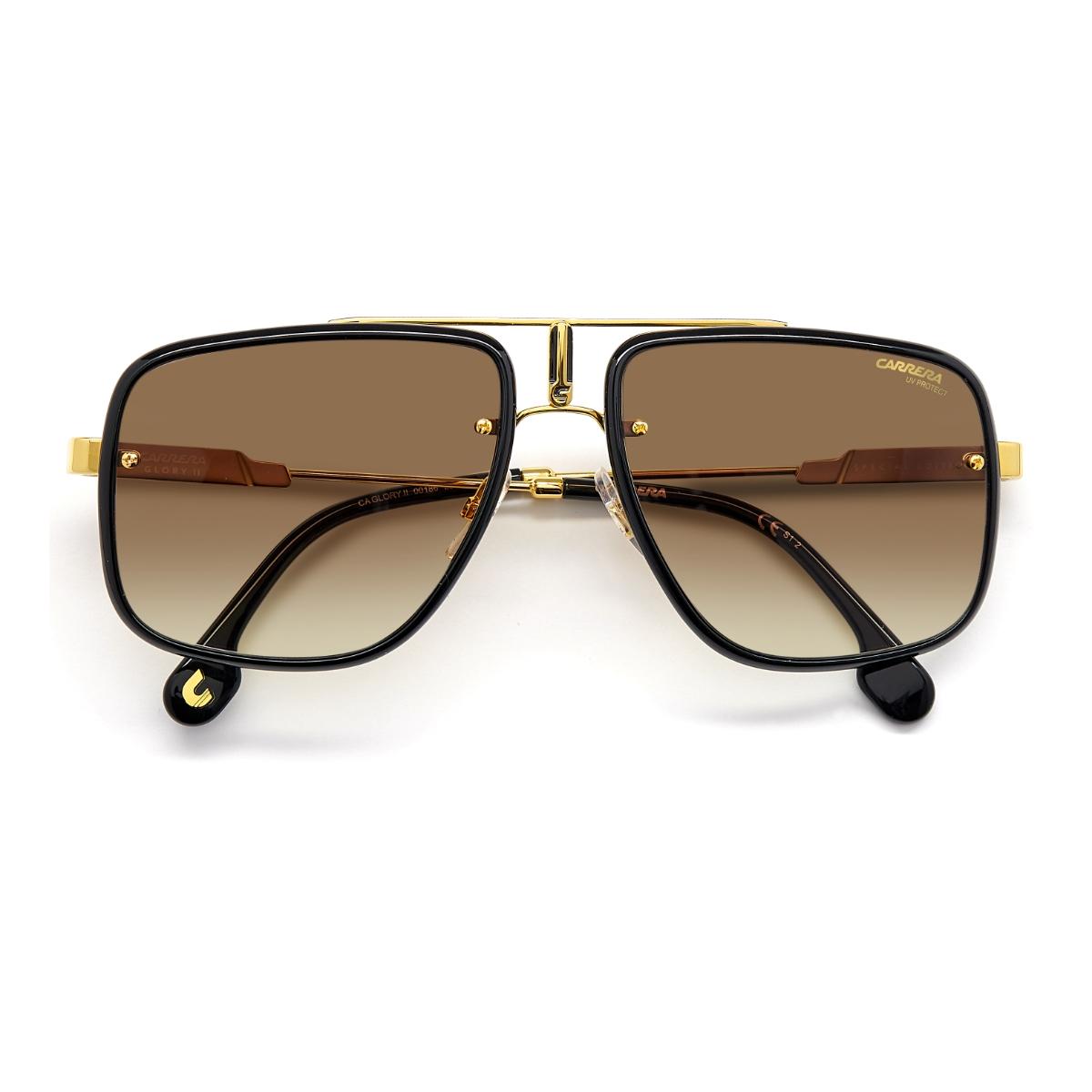 Óculos de Sol Carrera Glory II Black Gold Brown Gradient