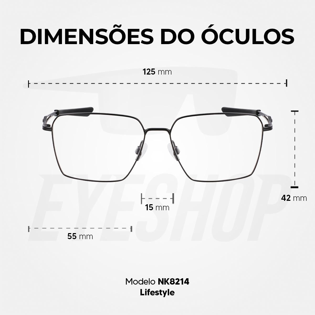 Óculos de Grau Nike 8214 Black