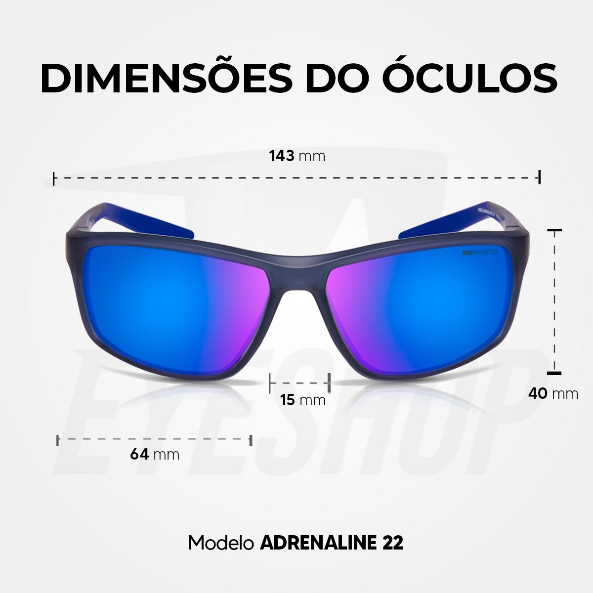 Óculos de Sol Nike Adrenaline 22 DV2155 Matte Dark Grey Blue Mirror