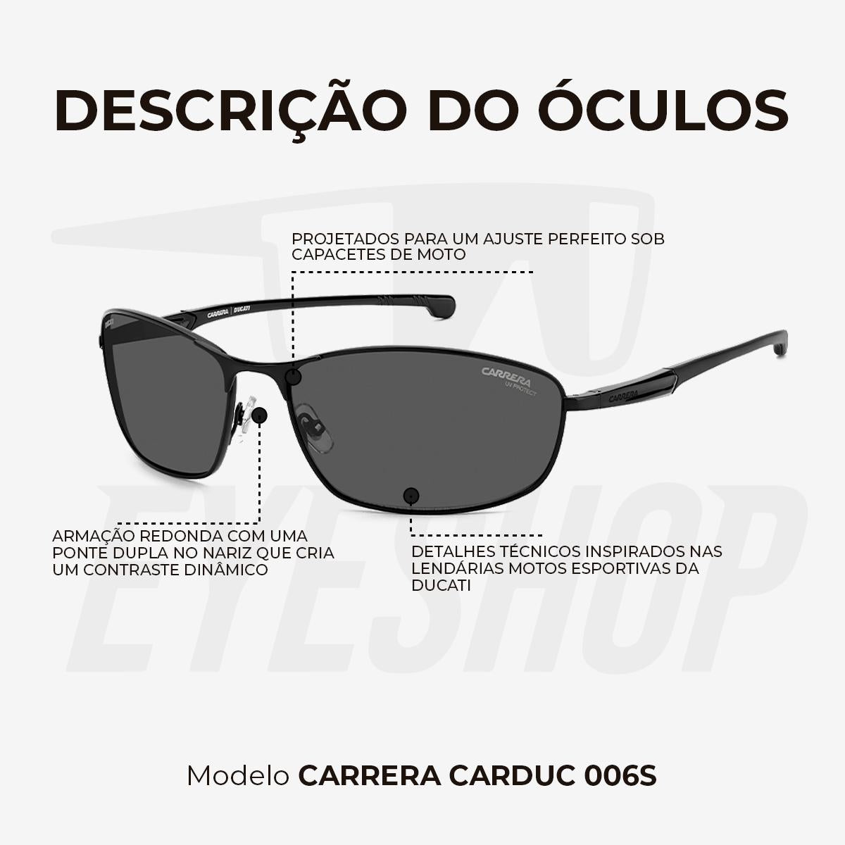 Óculos de Sol Carrera Ducati 006S Black Grey