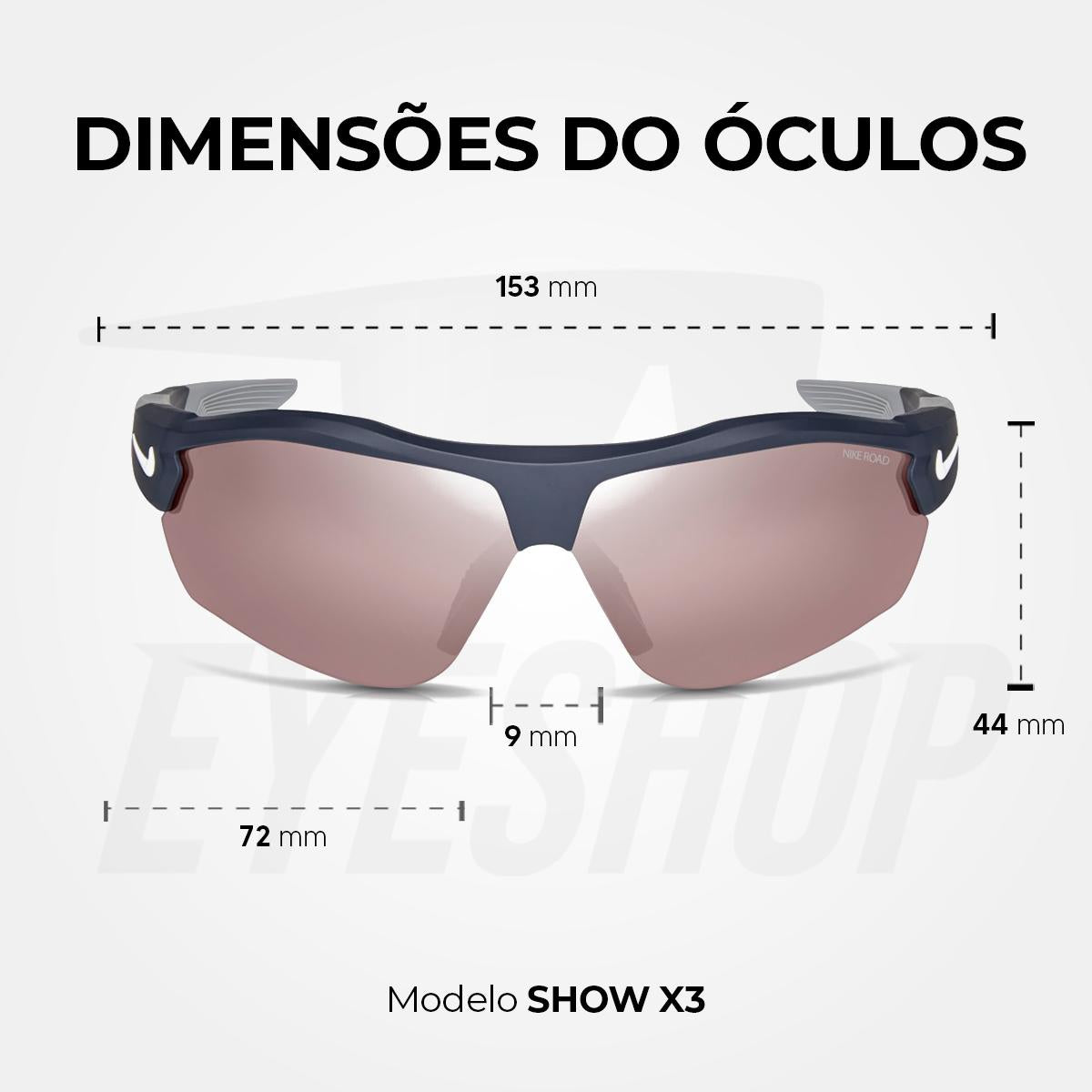 Óculos de Sol Nike Show X3 Performance Lente Road Tint