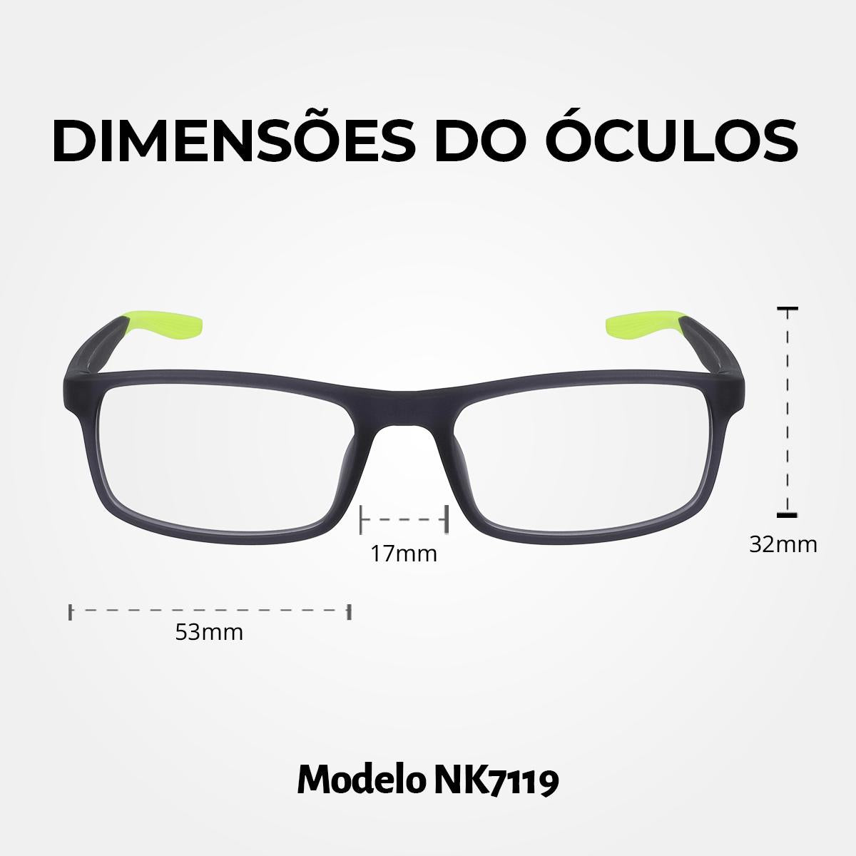 Óculos de Grau Nike 7119 Matte Gridiron