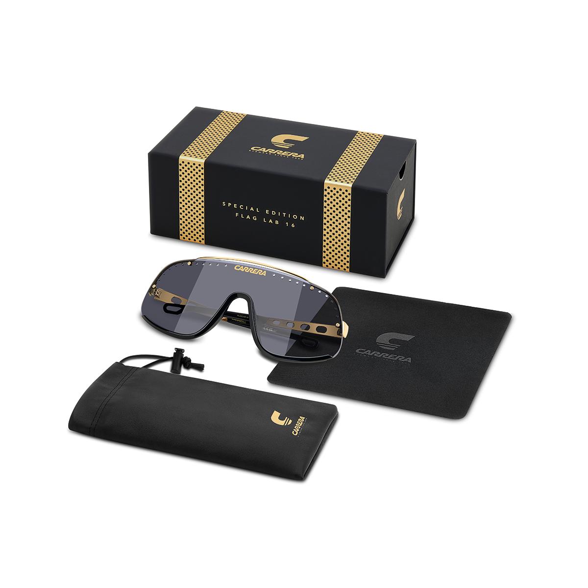 Óculos Mascara Carrera Flaglab 16 Black Gold