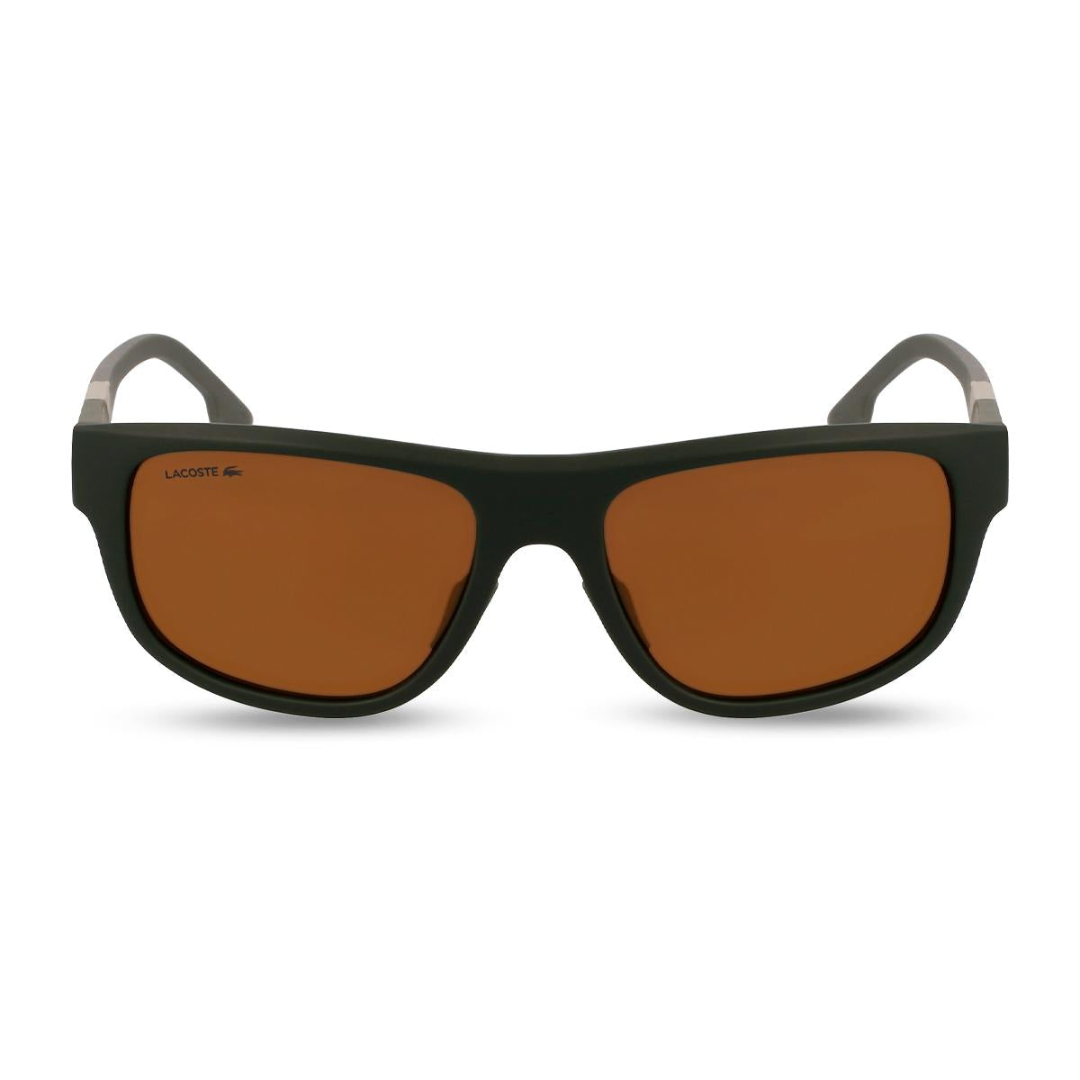 Óculos de Sol Lacoste 6042S Matte Khaki Brown Flash Gold