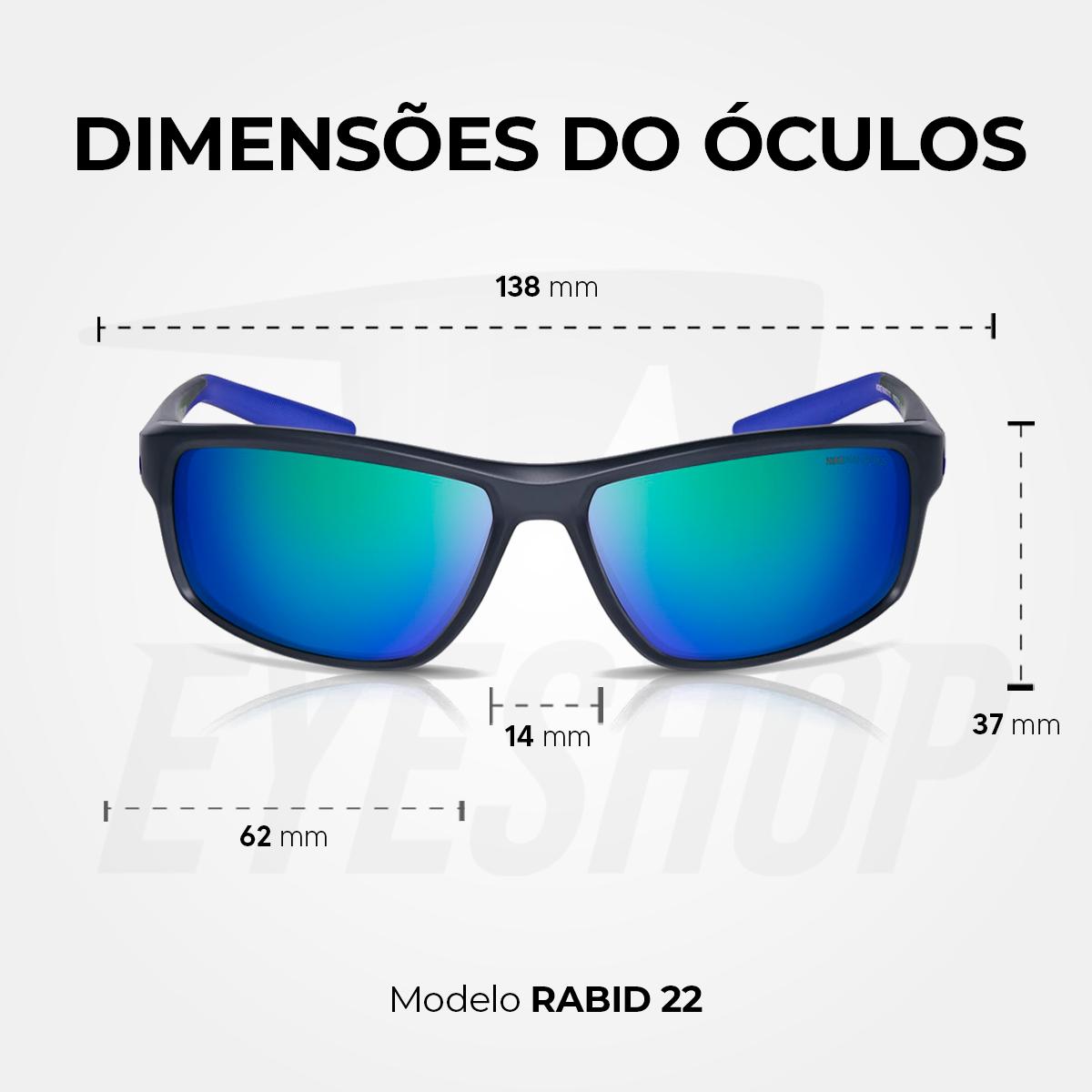 Óculos de Sol Nike Rabid 22 M DV2153 Matte Dark Grey Blue Mirror