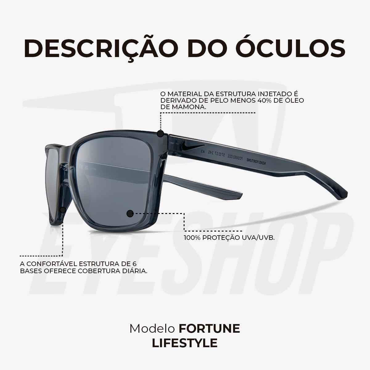 Óculos de Sol Nike Fortune FD1692 Dark Grey Silver Flash