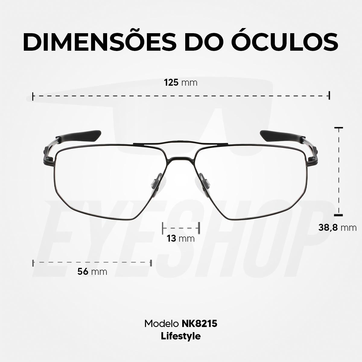 Óculos de Grau Nike 8215 Black