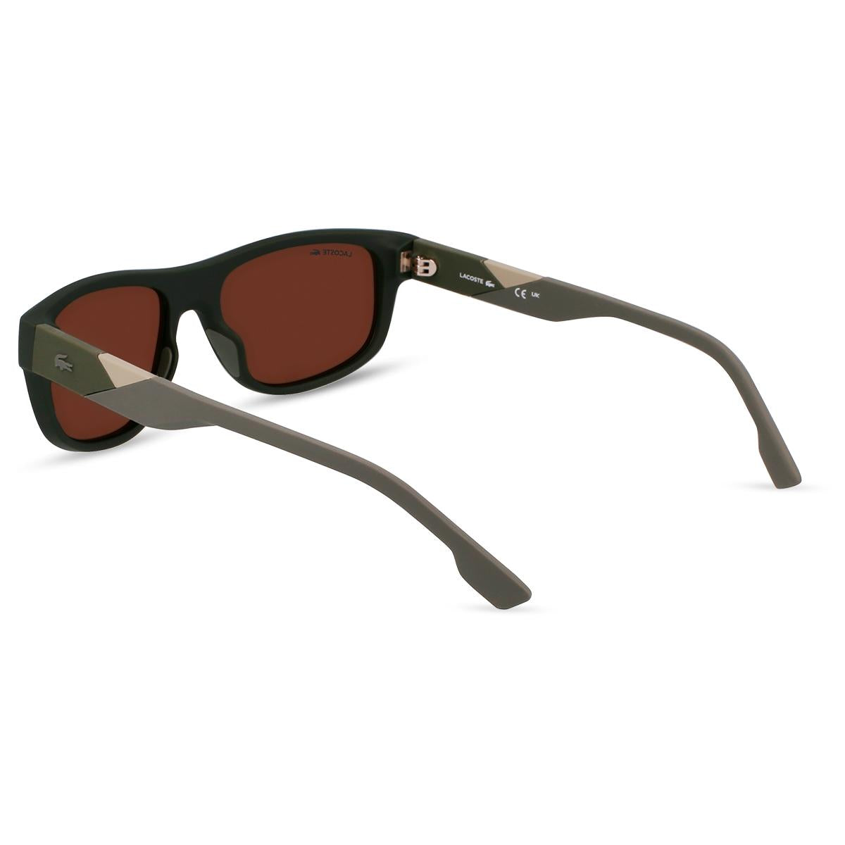 Óculos de Sol Lacoste 6042S Matte Khaki Brown Flash Gold