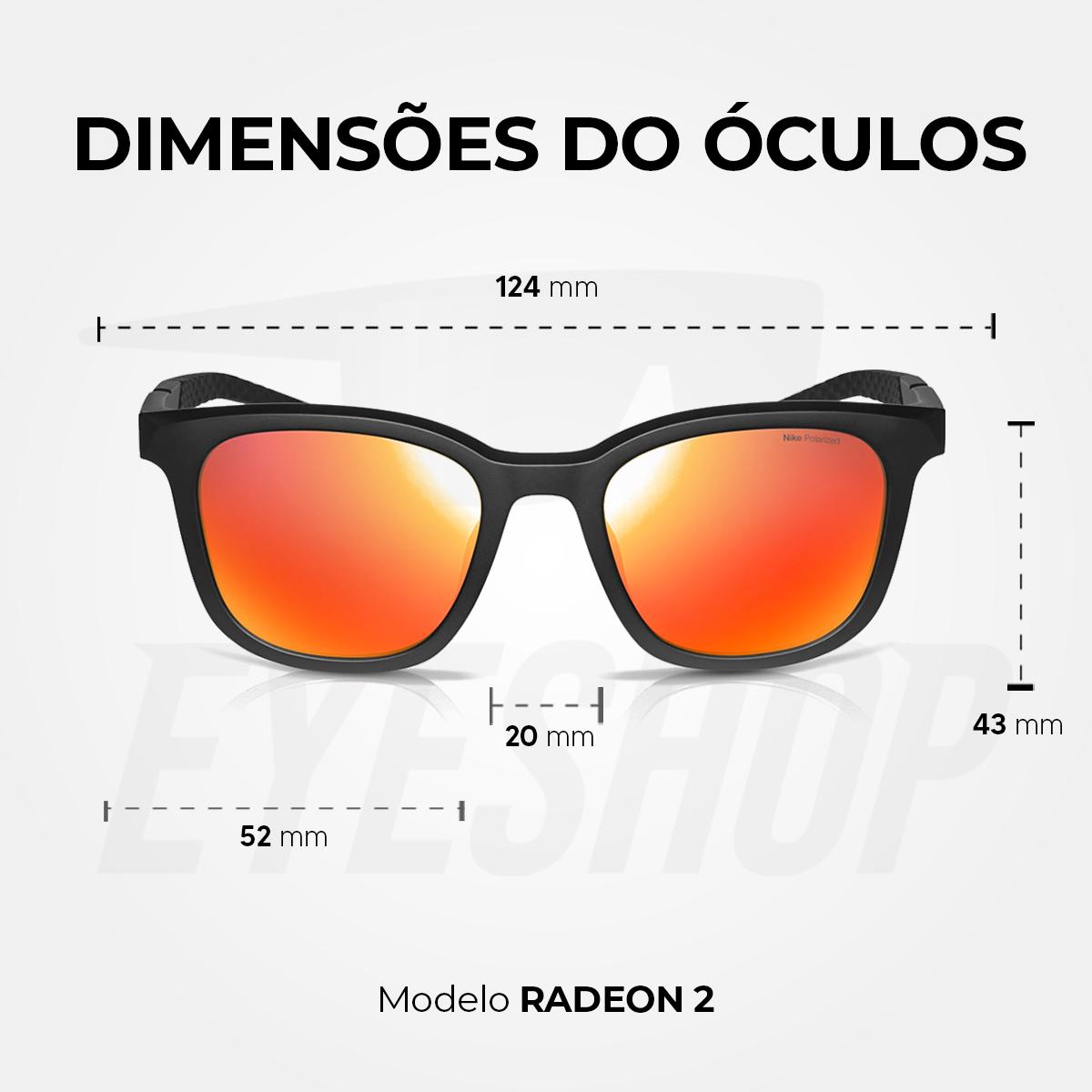 Óculos Sol Nike Radeon 2 FV2407 Matte Black Polarizado