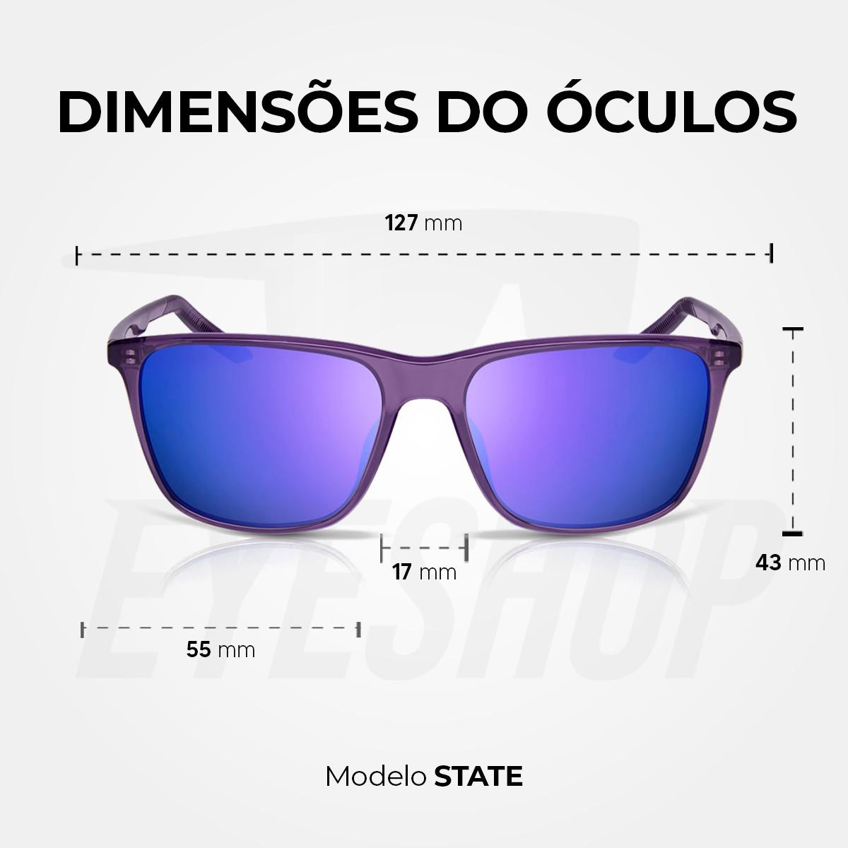 Óculos de Sol Nike State DV2291 Clear Purple Purple