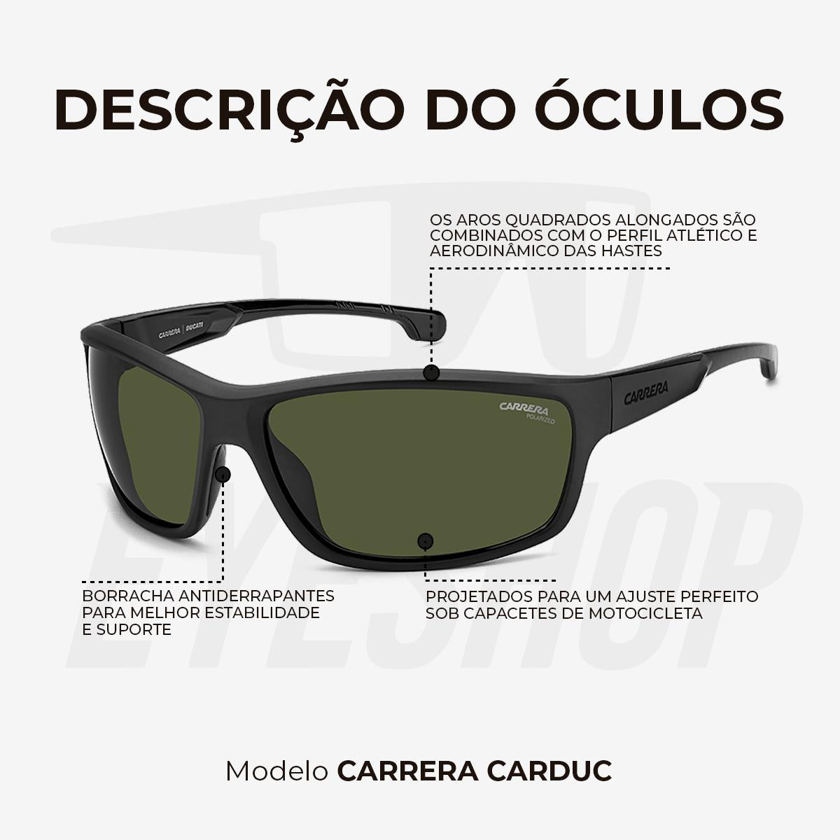 Óculos de Sol Carrera Ducati 002S Matte Black Green