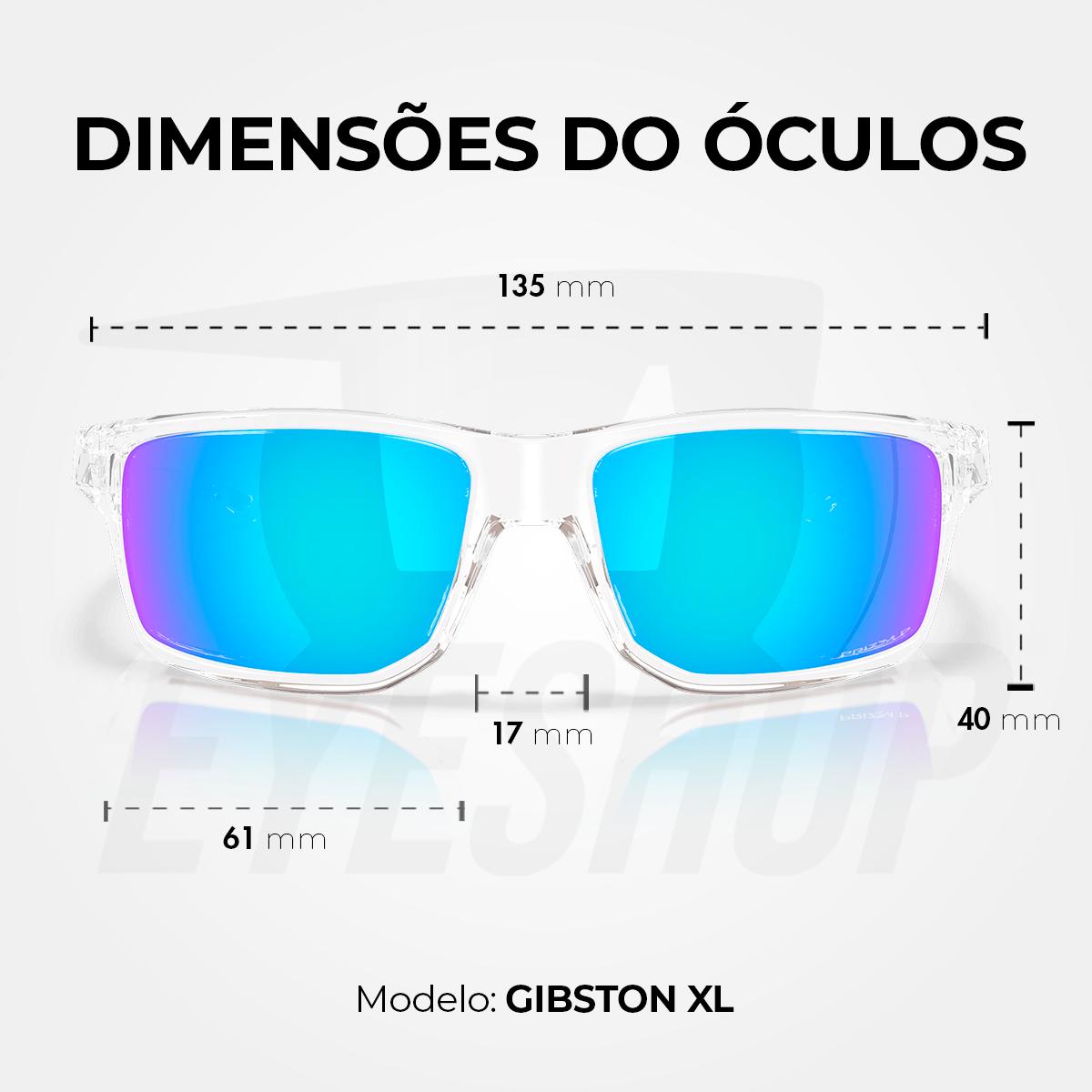 Óculos Oakley Gibston XL Clear Prizm Sapphire Polarizado