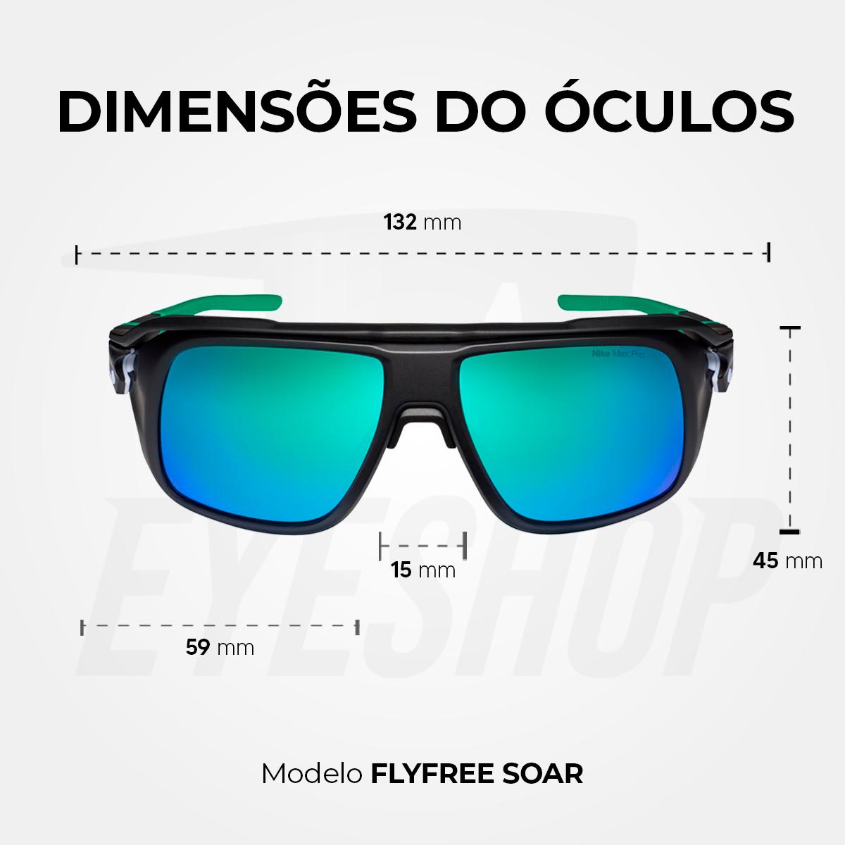 Óculos de Sol Nike Flyfree Soar EV24001 Matte Black Green