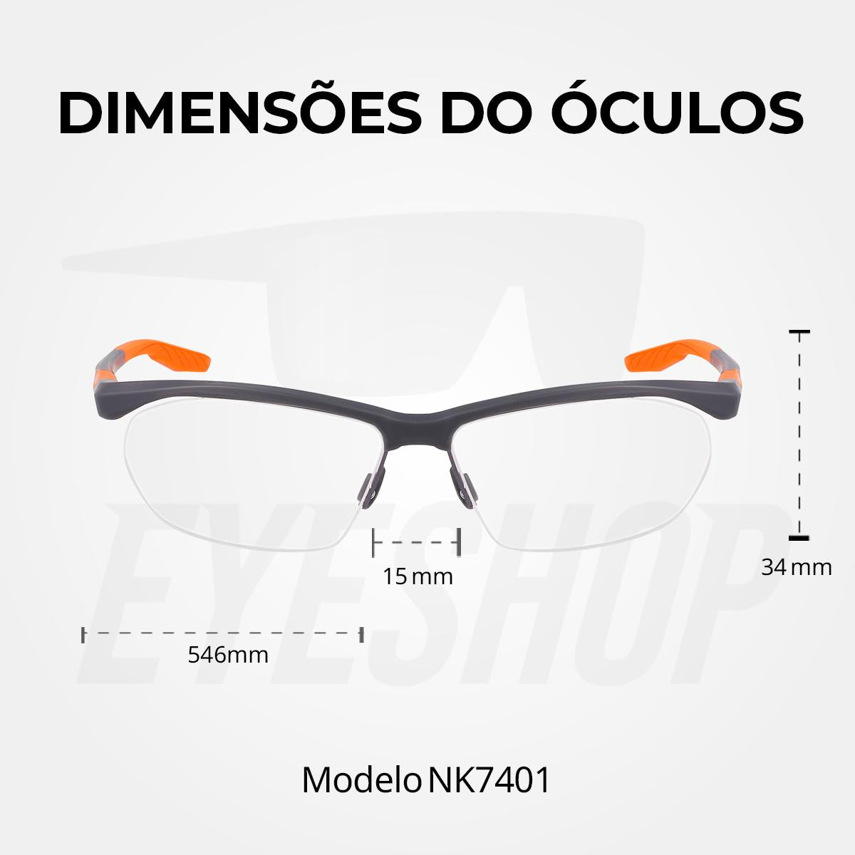 Óculos de Grau Nike 7401 Gray