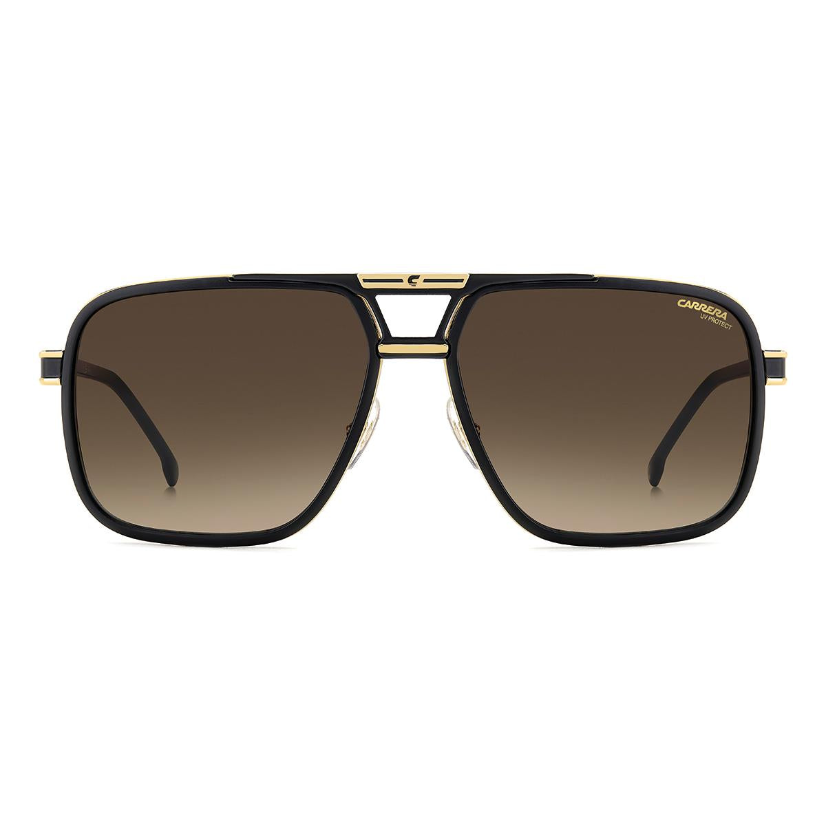 Óculos de Sol Carrera 1071S Matte Black Gold Dark Brown Gradient