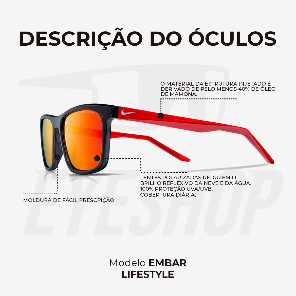 Óculos de Sol Nike Embar FV2409 Anthracite Polarizado