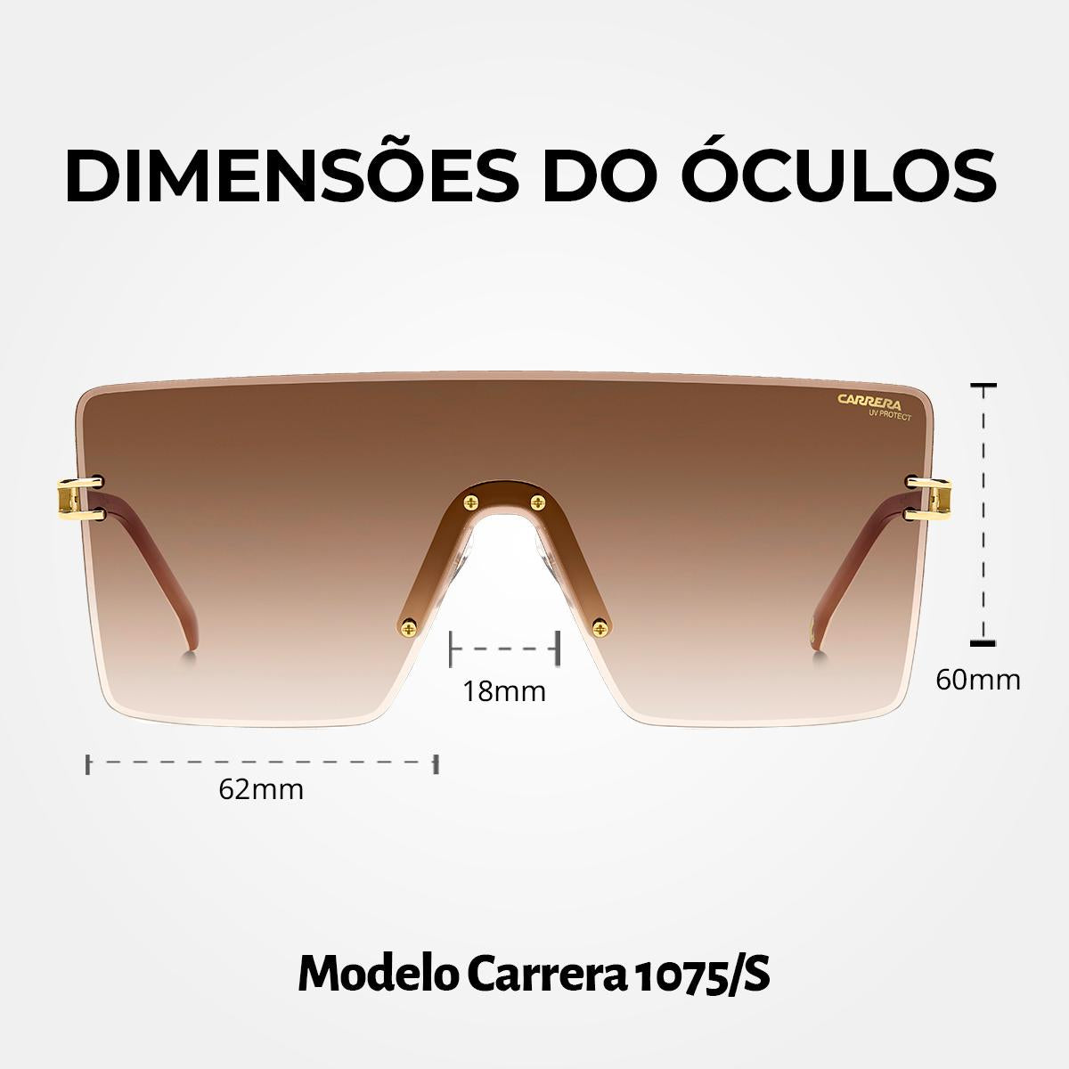Óculos de Sol Carrera 1075S Gold Ivory