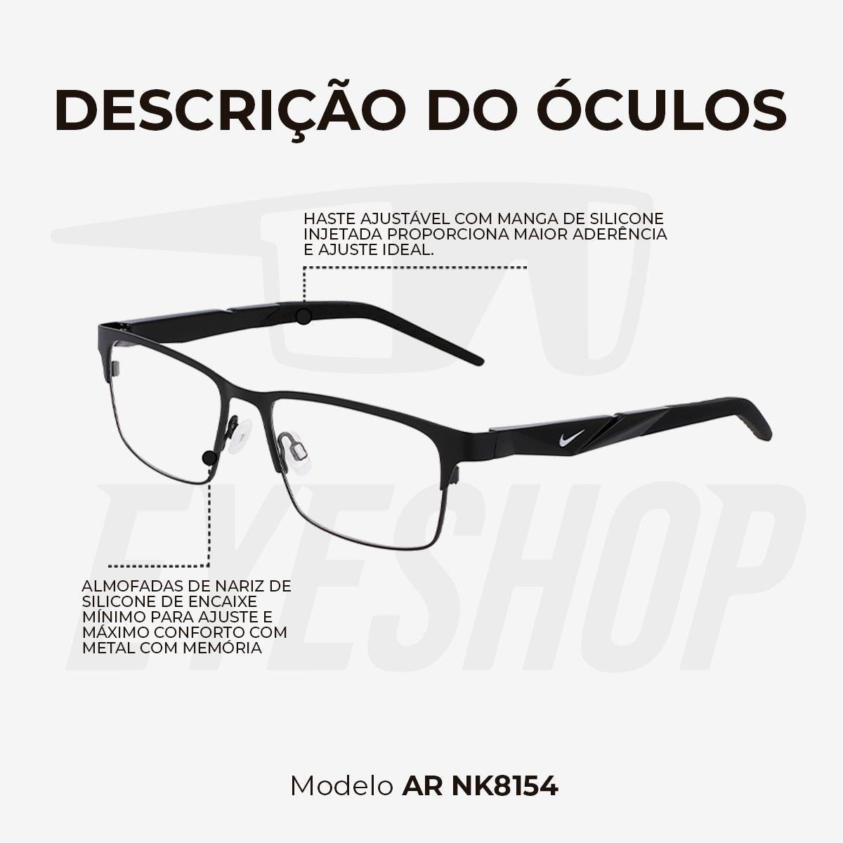 Óculos de Grau Nike 8154 Black