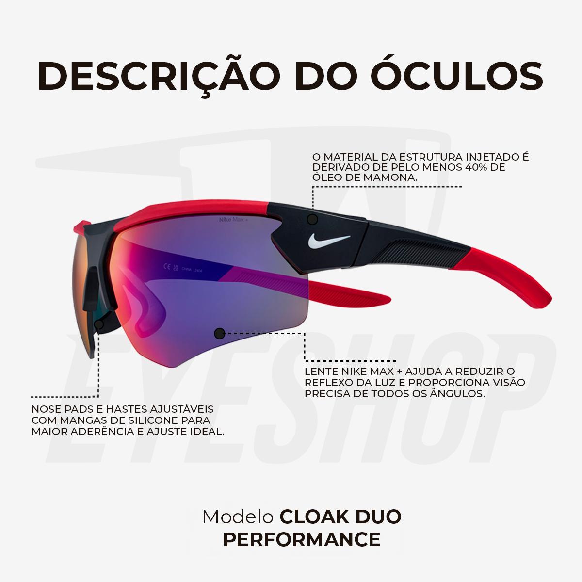 Óculos de Sol Nike Cloak DUO EV24037 Matte Black Field Tint