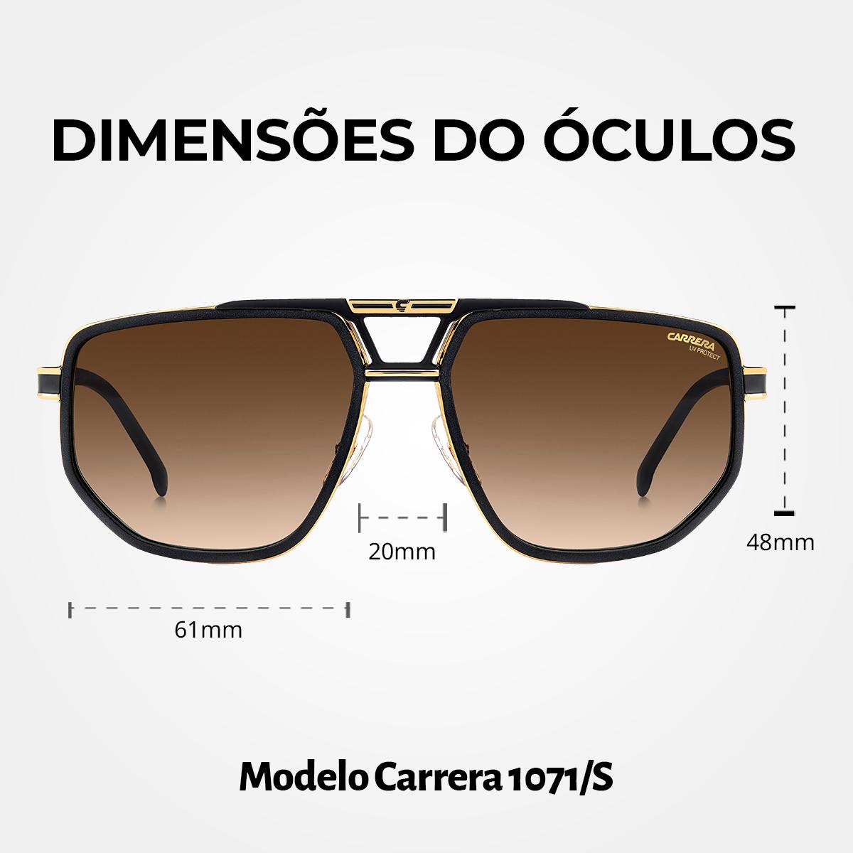 Óculos de Sol Carrera 1072S Matte Black Gold